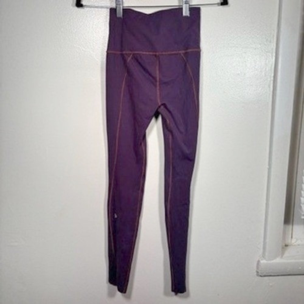 Lululemon All the Right Places High Rise Legging Sz 2 Purple Red Contrast Stitch